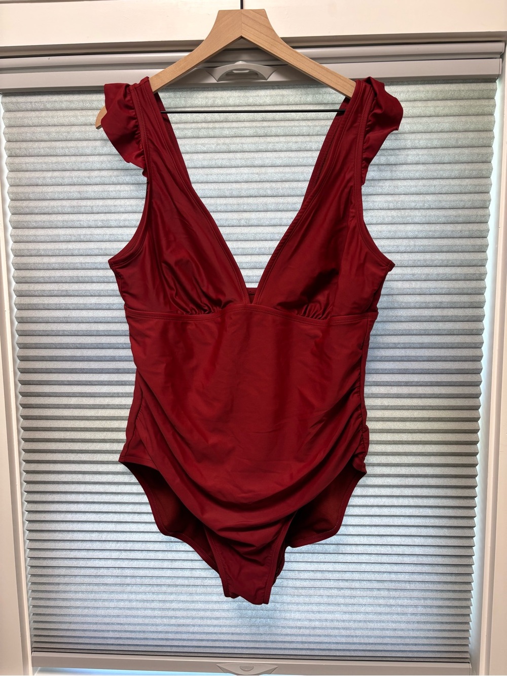 Kona Sol Deep Red One-Piece Swimsuit